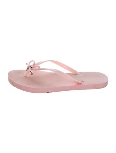 Pre-owned Kate Spade Rubber Flip Flops In Pink