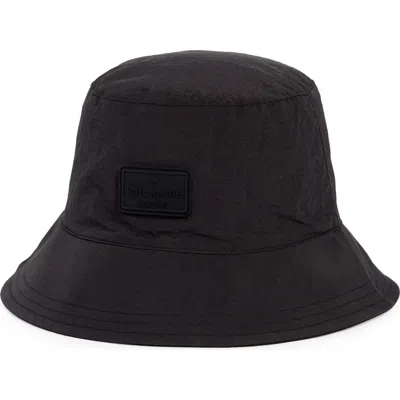 Kate Spade Rubber Patch Bucket Hat In Black