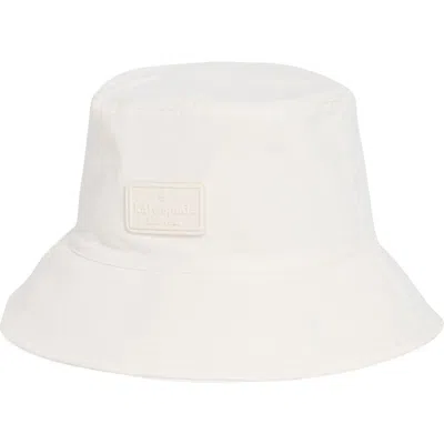 Kate Spade Rubber Patch Bucket Hat In White