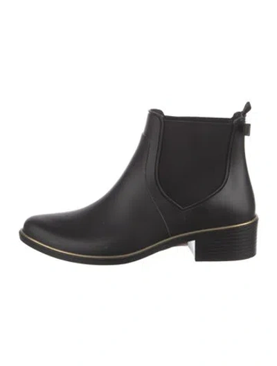 Pre-owned Kate Spade Rubber Rain Boots In Black