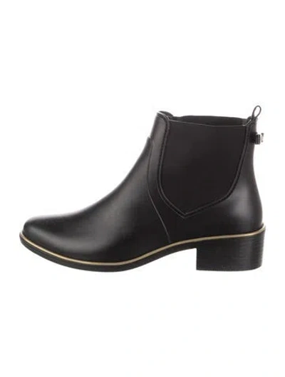 Pre-owned Kate Spade Rubber Rain Boots In Black