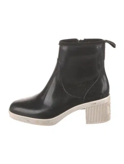 Pre-owned Kate Spade Rubber Rain Boots In Black