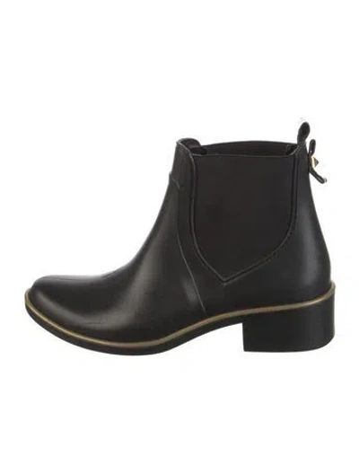 Pre-owned Kate Spade Rubber Rain Boots In Black
