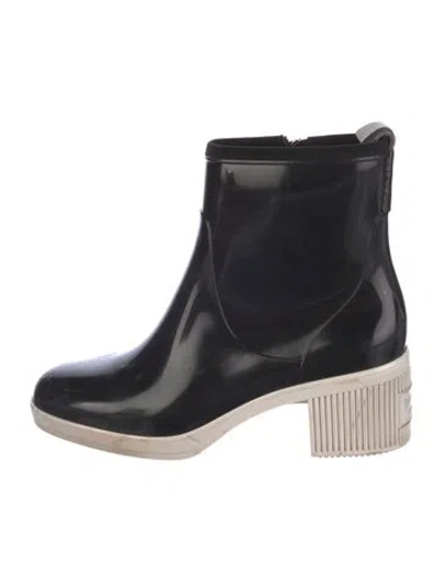 Pre-owned Kate Spade Rubber Rain Boots In Black
