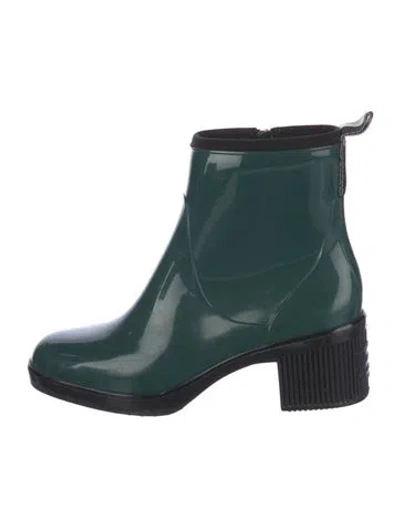 Pre-owned Kate Spade Rubber Rain Boots In Green