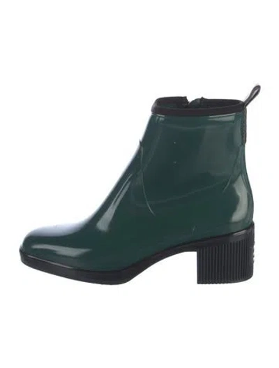 Pre-owned Kate Spade Rubber Rain Boots In Green