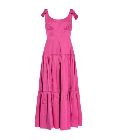 Kate Spade Ruffled Cotton Maxi Dress In Pink