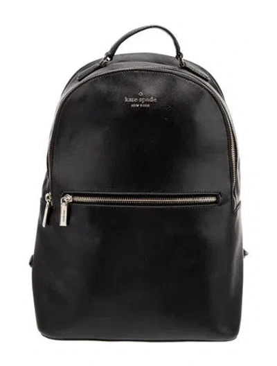 Pre-owned Kate Spade Saffiano Leather Backpack In Black