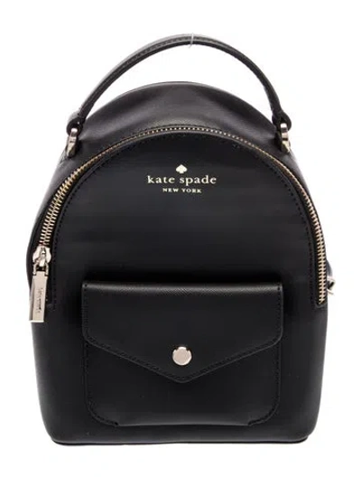 Pre-owned Kate Spade Saffiano Leather Backpack In Black