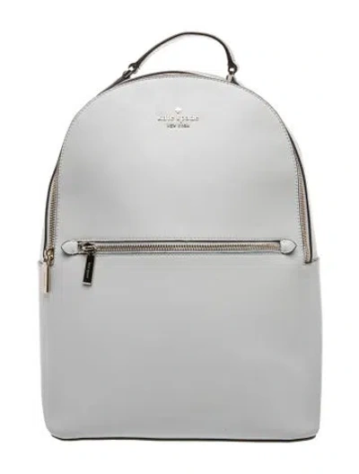 Pre-owned Kate Spade Saffiano Leather Backpack In Gray