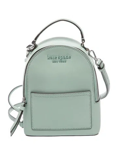 Pre-owned Kate Spade Saffiano Leather Backpack In Green