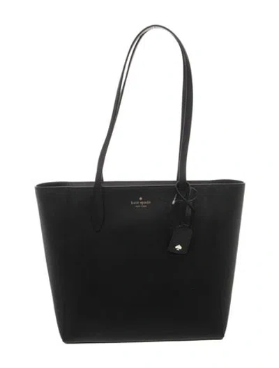 Pre-owned Kate Spade Saffiano Leather Bucket Bag In Black