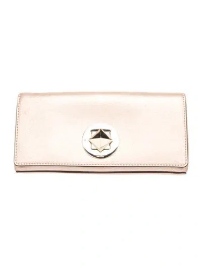 Pre-owned Kate Spade Saffiano Leather Clutch In Neutral