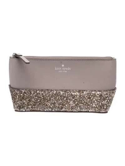 Pre-owned Kate Spade Saffiano Leather Clutch In Purple