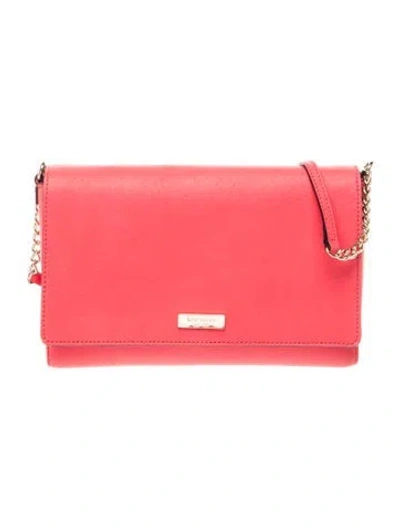 Pre-owned Kate Spade Saffiano Leather Clutch In Red