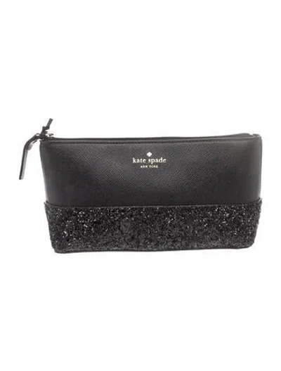 Pre-owned Kate Spade Saffiano Leather Clutch W/ Tags In Black
