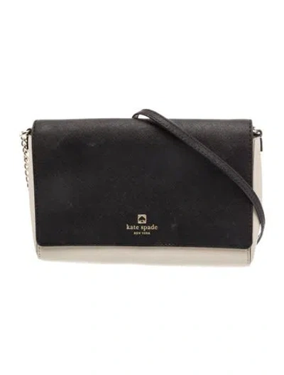 Pre-owned Kate Spade Saffiano Leather Crossbody Bag In Black