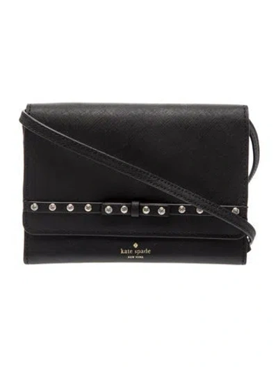 Pre-owned Kate Spade Saffiano Leather Crossbody Bag In Black