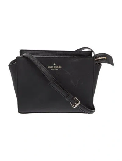 Pre-owned Kate Spade Saffiano Leather Crossbody Bag In Black