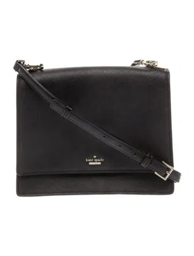 Pre-owned Kate Spade Saffiano Leather Crossbody Bag In Black