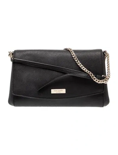 Pre-owned Kate Spade Saffiano Leather Crossbody Bag In Black
