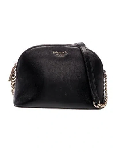Pre-owned Kate Spade Saffiano Leather Crossbody Bag In Black