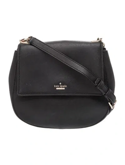 Pre-owned Kate Spade Saffiano Leather Crossbody Bag In Black