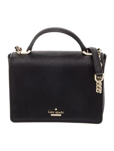 Pre-owned Kate Spade Saffiano Leather Crossbody Bag In Black