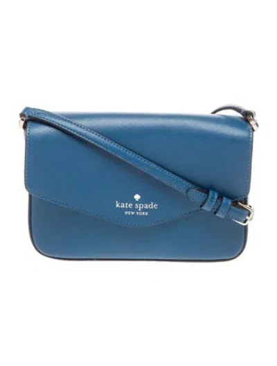 Pre-owned Kate Spade Saffiano Leather Crossbody Bag In Blue