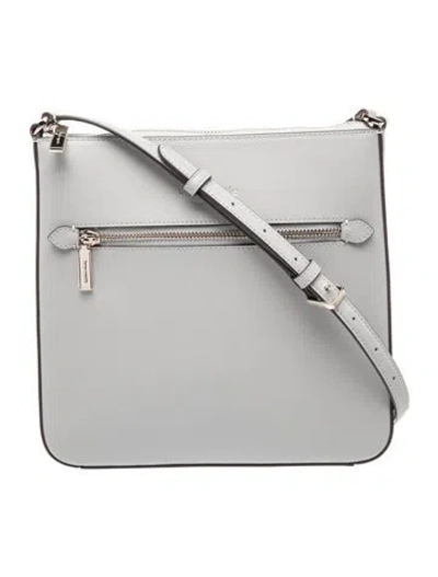 Pre-owned Kate Spade Saffiano Leather Crossbody Bag In Gray