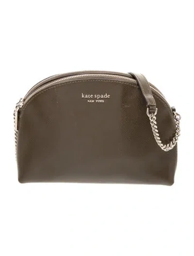 Pre-owned Kate Spade Saffiano Leather Crossbody Bag In Green