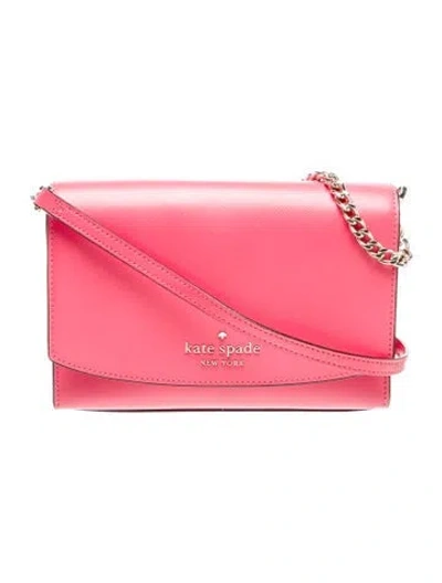 Pre-owned Kate Spade Saffiano Leather Crossbody Bag In Pink