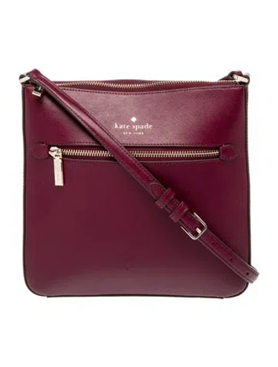 Pre-owned Kate Spade Saffiano Leather Crossbody Bag In Purple