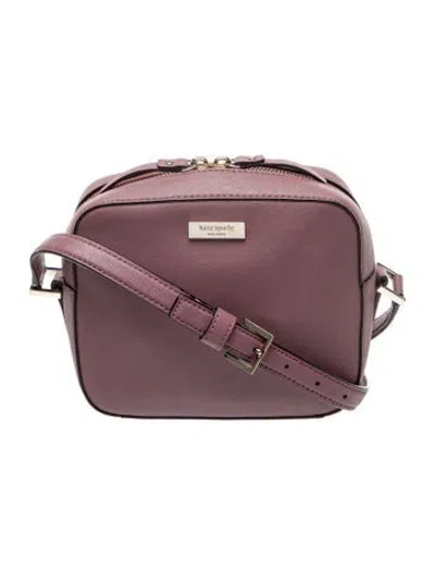 Pre-owned Kate Spade Saffiano Leather Crossbody Bag In Purple