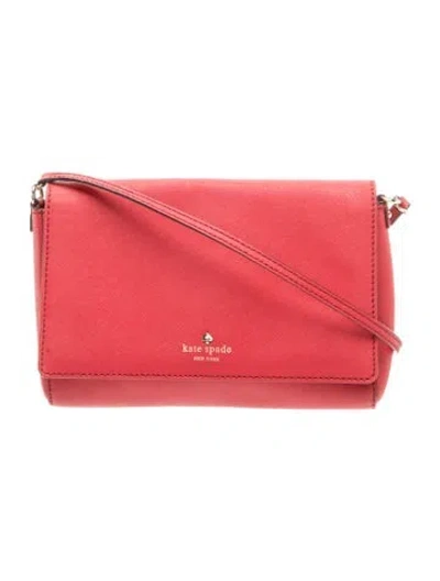 Pre-owned Kate Spade Saffiano Leather Crossbody Bag In Red
