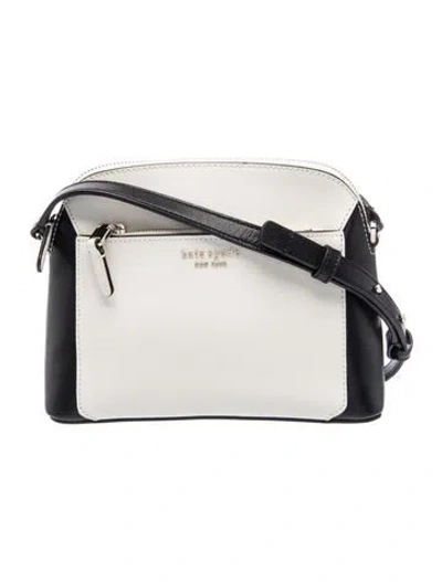 Pre-owned Kate Spade Saffiano Leather Crossbody Bag In White