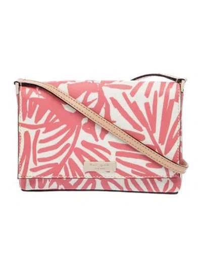 Pre-owned Kate Spade Saffiano Leather Crossbody Bag In White