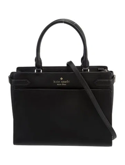 Pre-owned Kate Spade Saffiano Leather Shoulder Bag In Black
