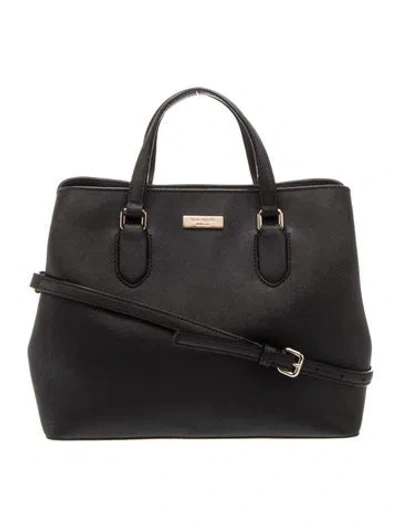 Pre-owned Kate Spade Saffiano Leather Shoulder Bag In Black