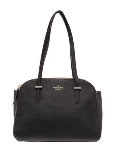 Pre-owned Kate Spade Saffiano Leather Shoulder Bag In Black
