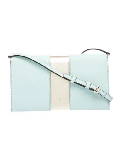 Pre-owned Kate Spade Saffiano Leather Shoulder Bag In Blue