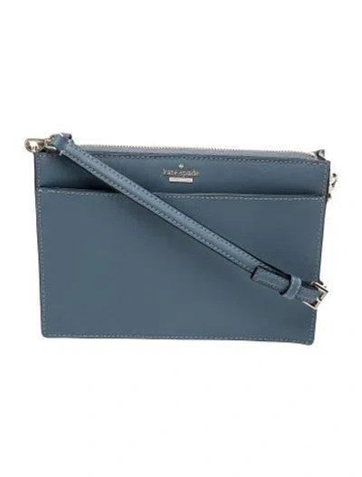 Pre-owned Kate Spade Saffiano Leather Shoulder Bag In Blue