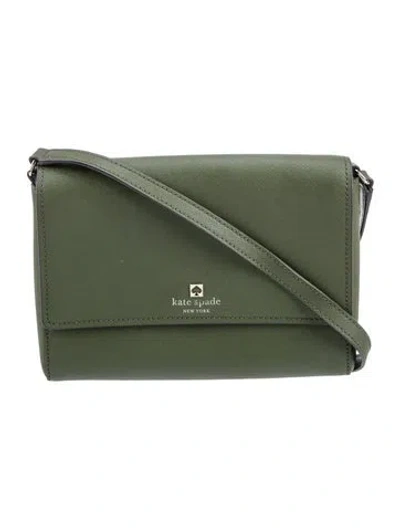 Pre-owned Kate Spade Saffiano Leather Shoulder Bag In Green