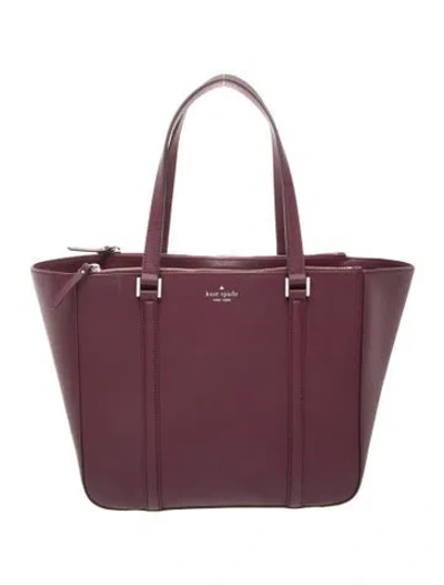 Pre-owned Kate Spade Saffiano Leather Shoulder Bag In Purple