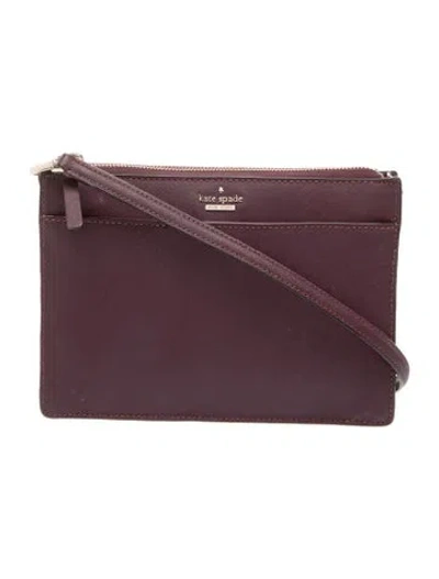 Pre-owned Kate Spade Saffiano Leather Shoulder Bag In Purple