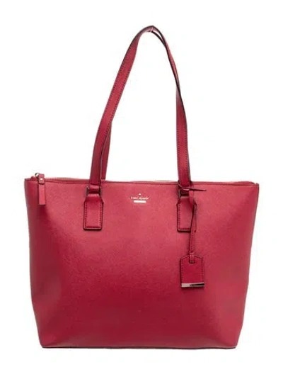 Pre-owned Kate Spade Saffiano Leather Shoulder Bag In Red