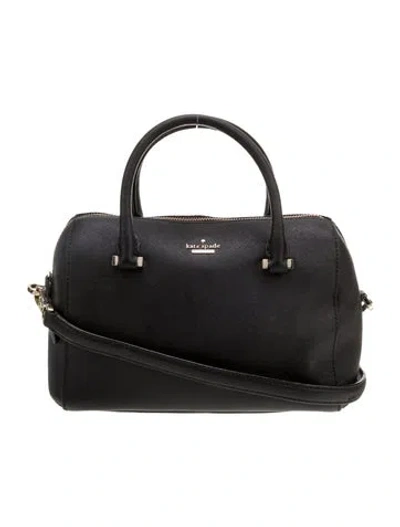 Pre-owned Kate Spade Saffiano Leather Top Handle Bag In Black