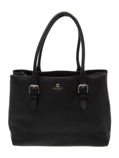 Pre-owned Kate Spade Saffiano Leather Top Handle Bag In Black