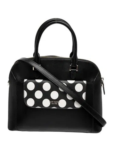 Pre-owned Kate Spade Saffiano Leather Top Handle Bag In Black
