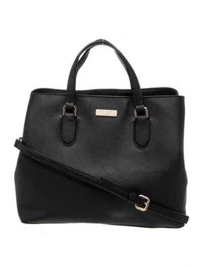 Pre-owned Kate Spade Saffiano Leather Top Handle Bag In Black